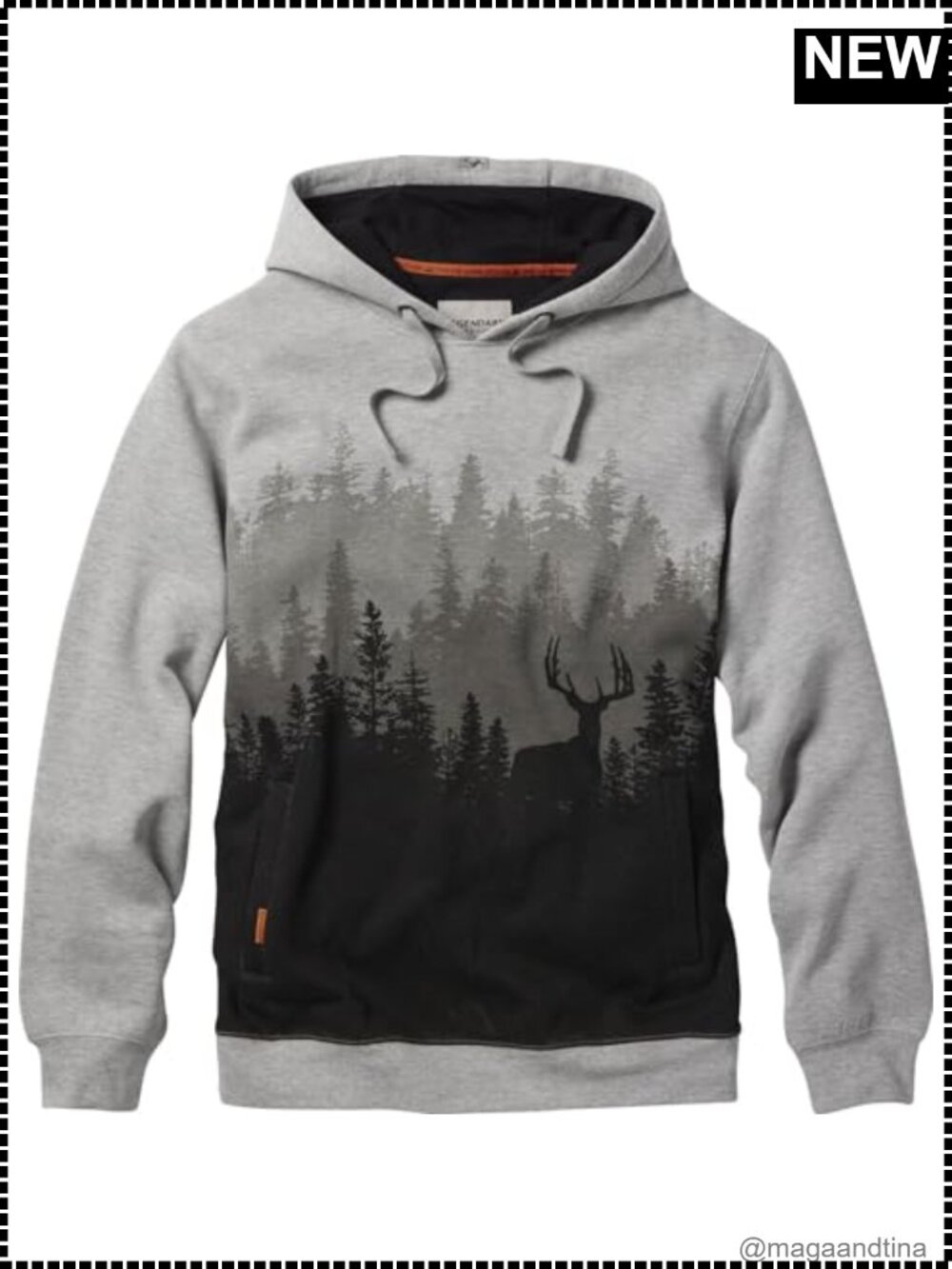 Men's Graphic Hoodie Pullover Sweatshirt Mid-Weight Fleece Kangaroo Pocket